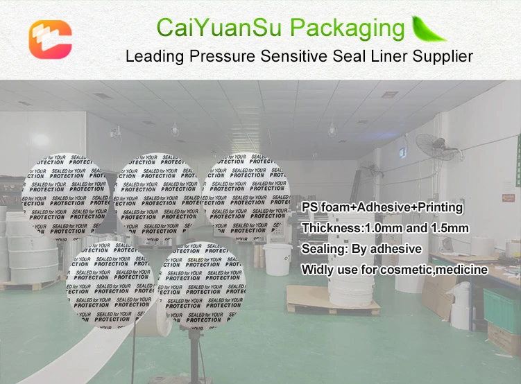 Plastic Foam Pressure Sensitive Seal Liner for Jar