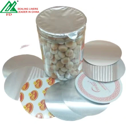 Customized Size Induction Bottle Lid Aluminum Foil Seal Liner Wad for Sealing to Pills Medicines Plastic Glass Bottles